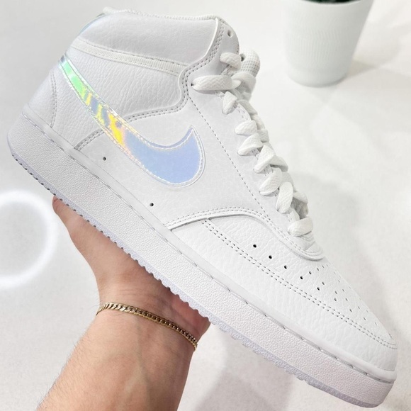 Nike Shoes - 🤍🫧 New Nike Sportswear White Iridescent Swoosh